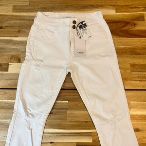 Rue 21 white ripped jeans